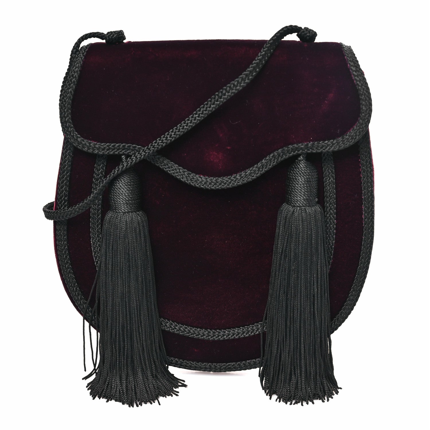 Saint Laurent Velvet Opium 2 Crossbody Bag Bordeaux Black 1 of 9