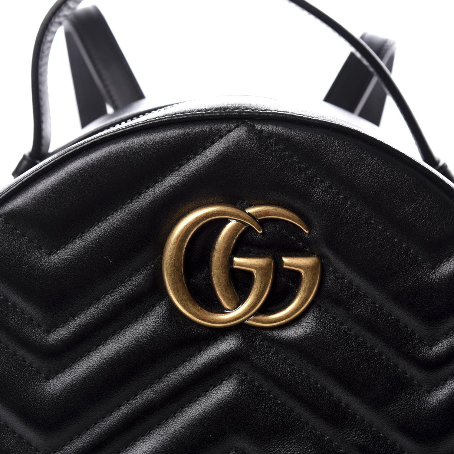Gucci Calfskin Matelasse GG Marmont Dome Backpack Black 9 of 9