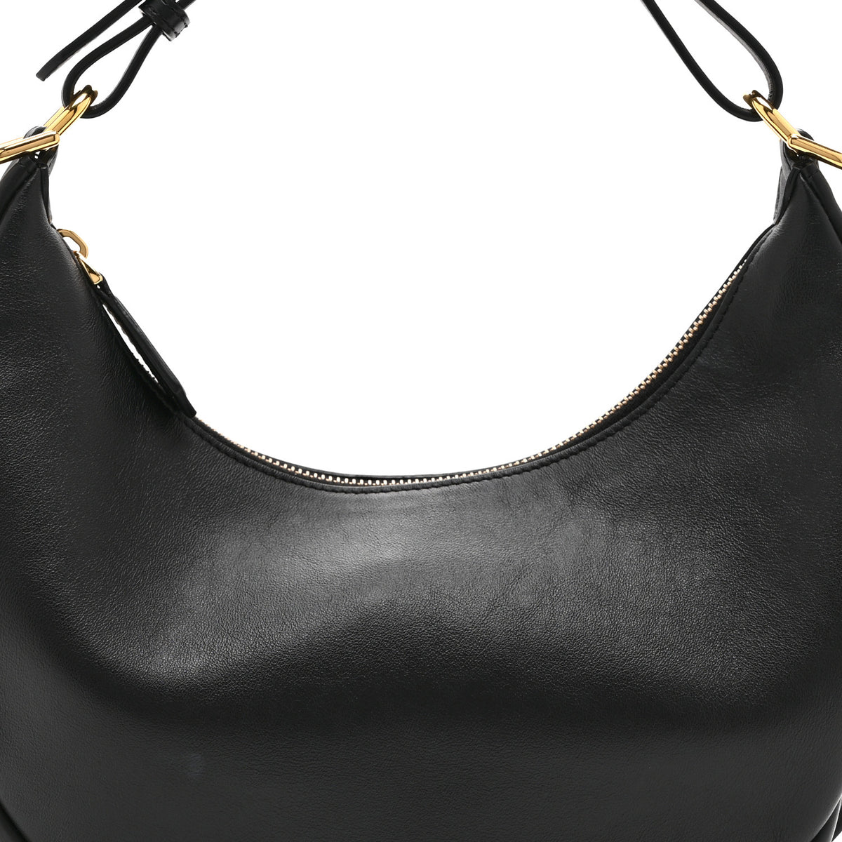 Vitello Grace Matte Small Fendigraphy Hobo Bag Black