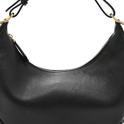 Fendi Vitello Grace Matte Small Fendigraphy Hobo Bag Black 9 of 11