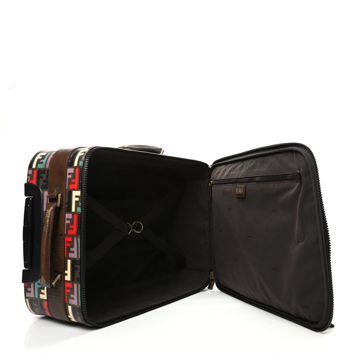 Zucca Spalmati FF Multicolor Carry On Luggage Black Multicolor