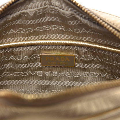Prada Metallic Saffiano Belt Bag Gold 8 of 10