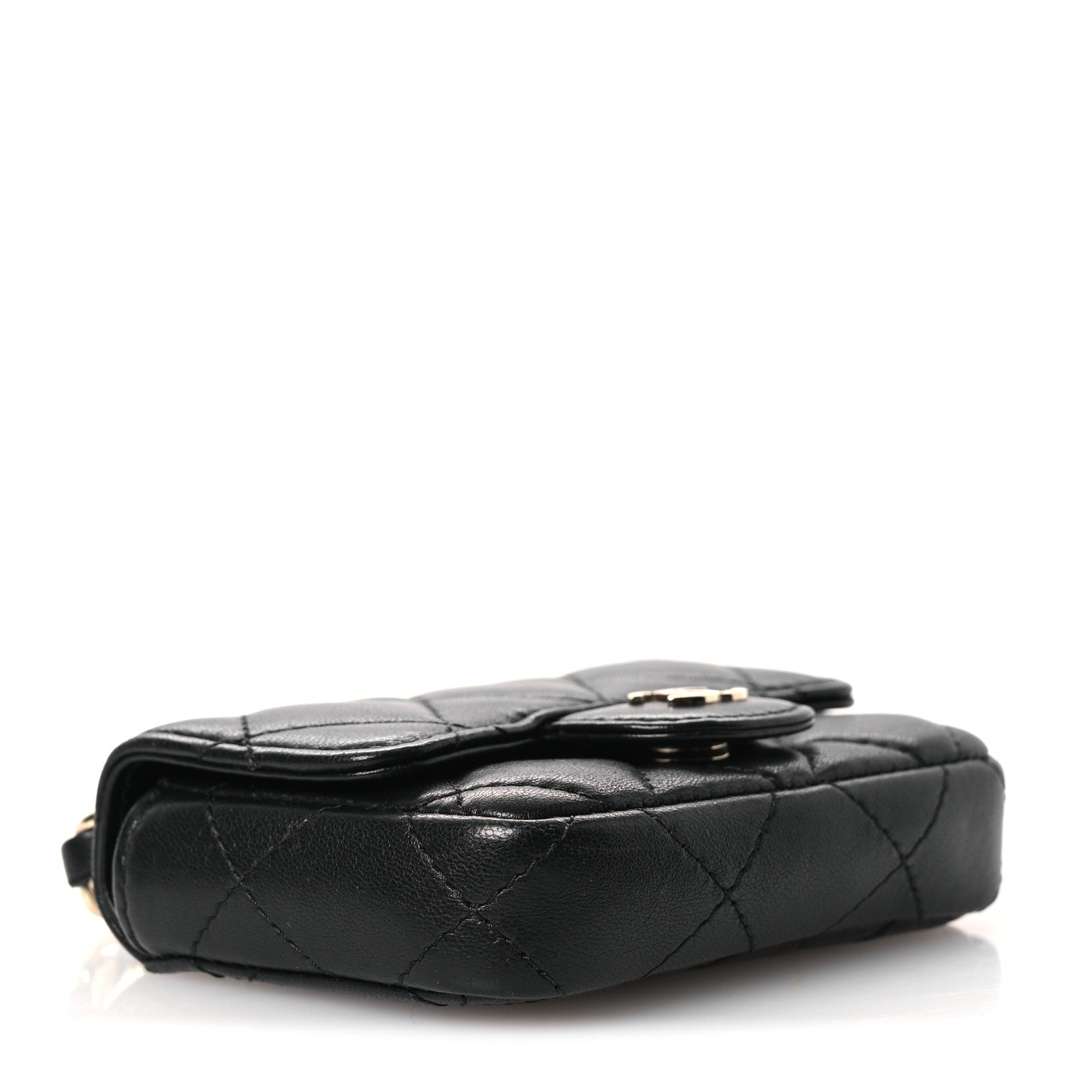 Chanel Lambskin Quilted Mini Chain Belt Bag Black 4 of 11