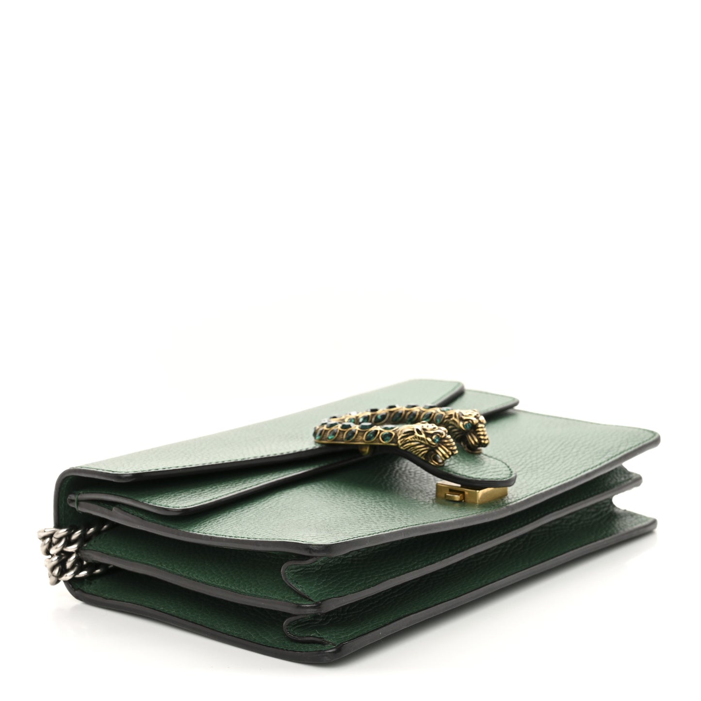 Pebbled Calfskin Small Dionysus Shoulder Bag Emerald