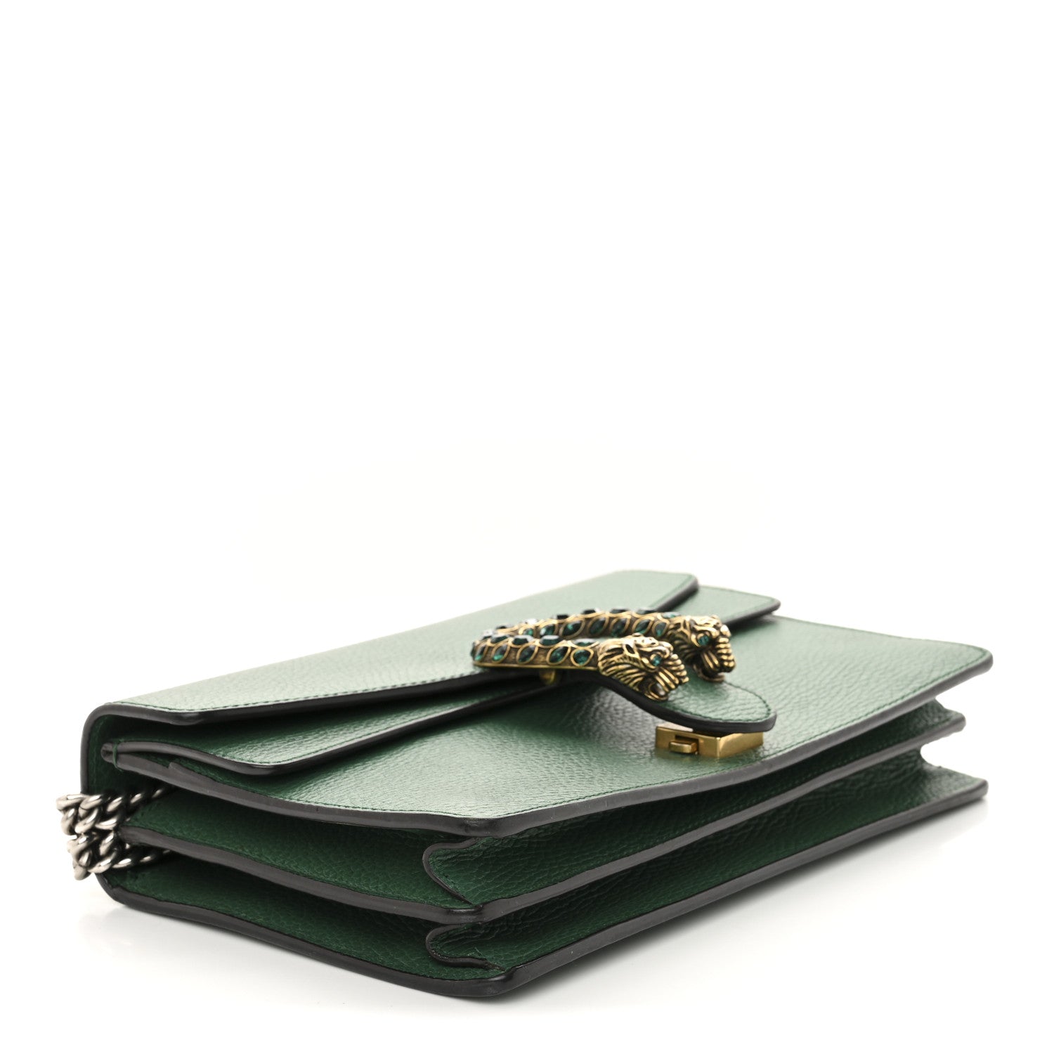 Gucci Pebbled Calfskin Small Dionysus Shoulder Bag Emerald 4 of 14