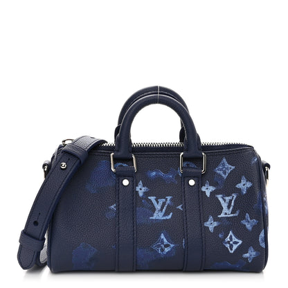 Louis Vuitton Monogram Ink Watercolor Keepall XS Blue 1 of 9