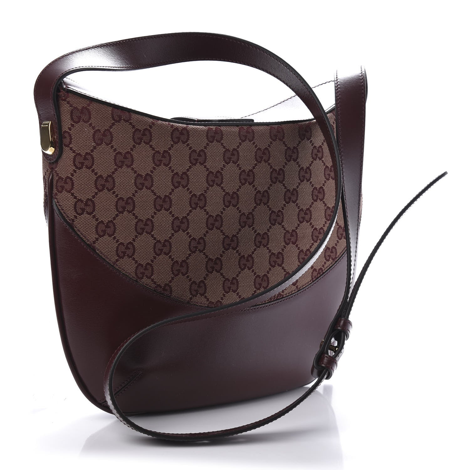 Gucci GG Monogram Calfskin Medium Arli Shoulder Bag Sahara Rubino Chardonnay 3 of 10