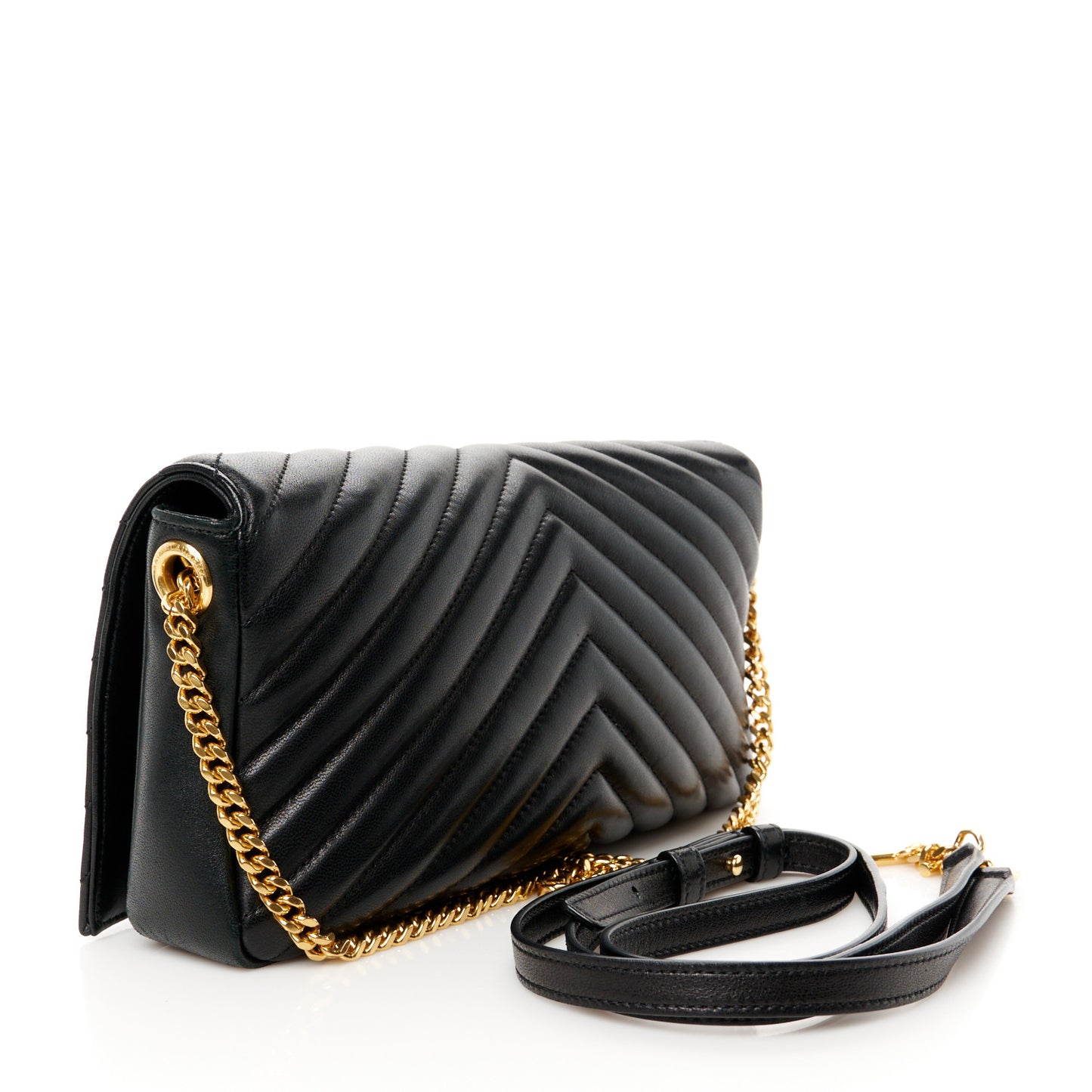 Lambskin Matelasse Monogram Kate 99 Black