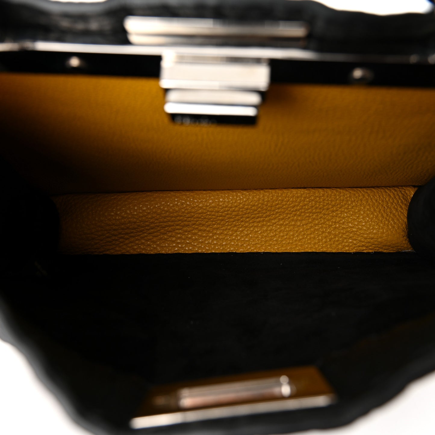 Cuoio Romano Selleria Small Peekaboo I SEE U Satchel Black Camel Sunflower