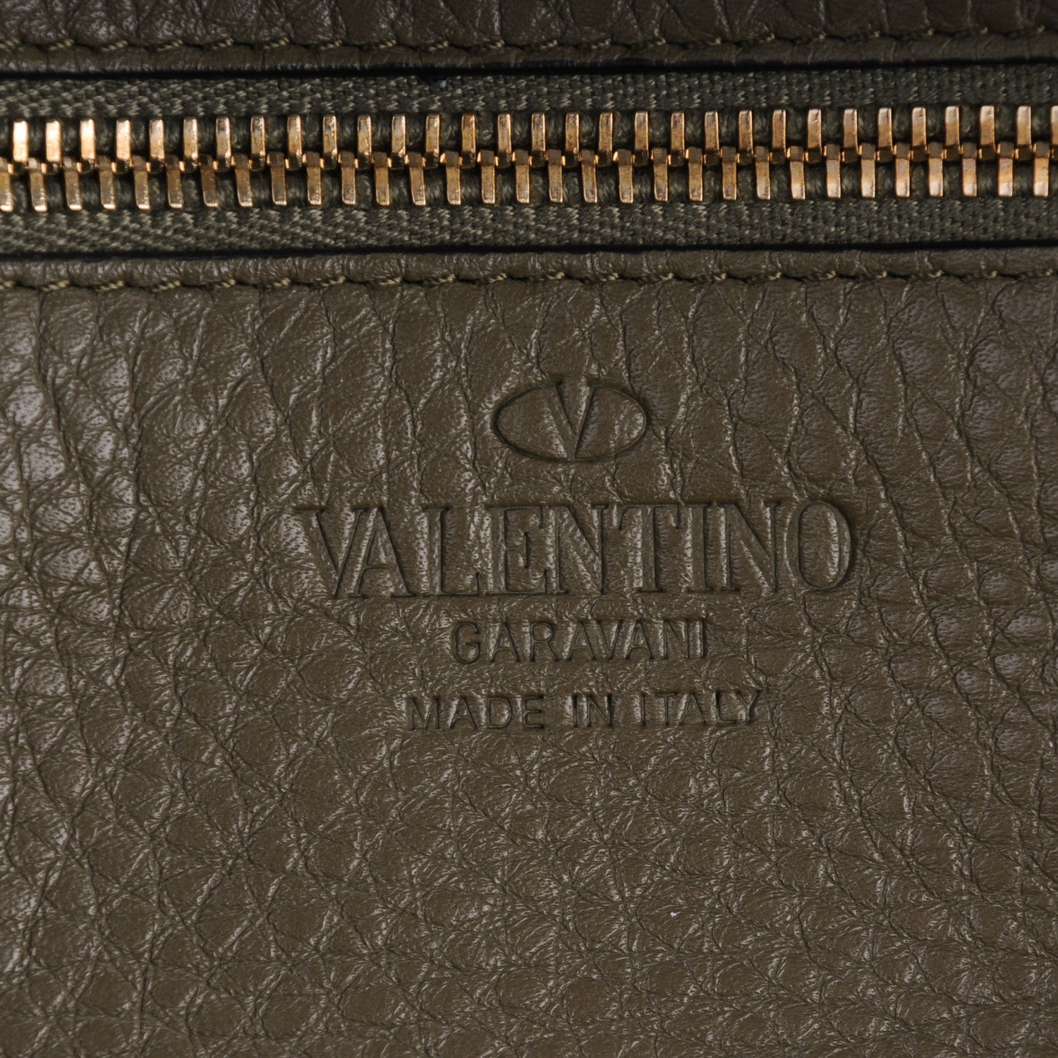 Valentino Garavani Alce Printed Calfskin Medium Rockstud Tote Army Green 7 of 8