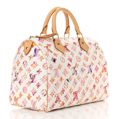 Louis Vuitton Watercolor Aquarelle Speedy 30 White 3 of 21