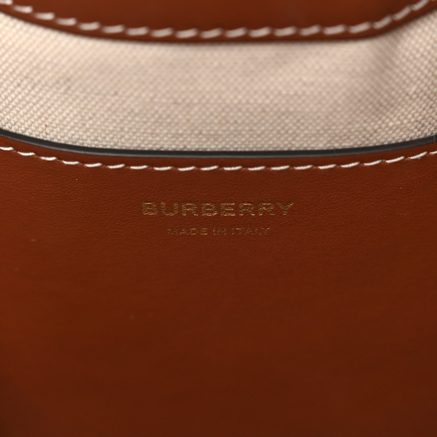Burberry Mohair Check Calfskin TB Small Bucket Bag Brown 6 of 9