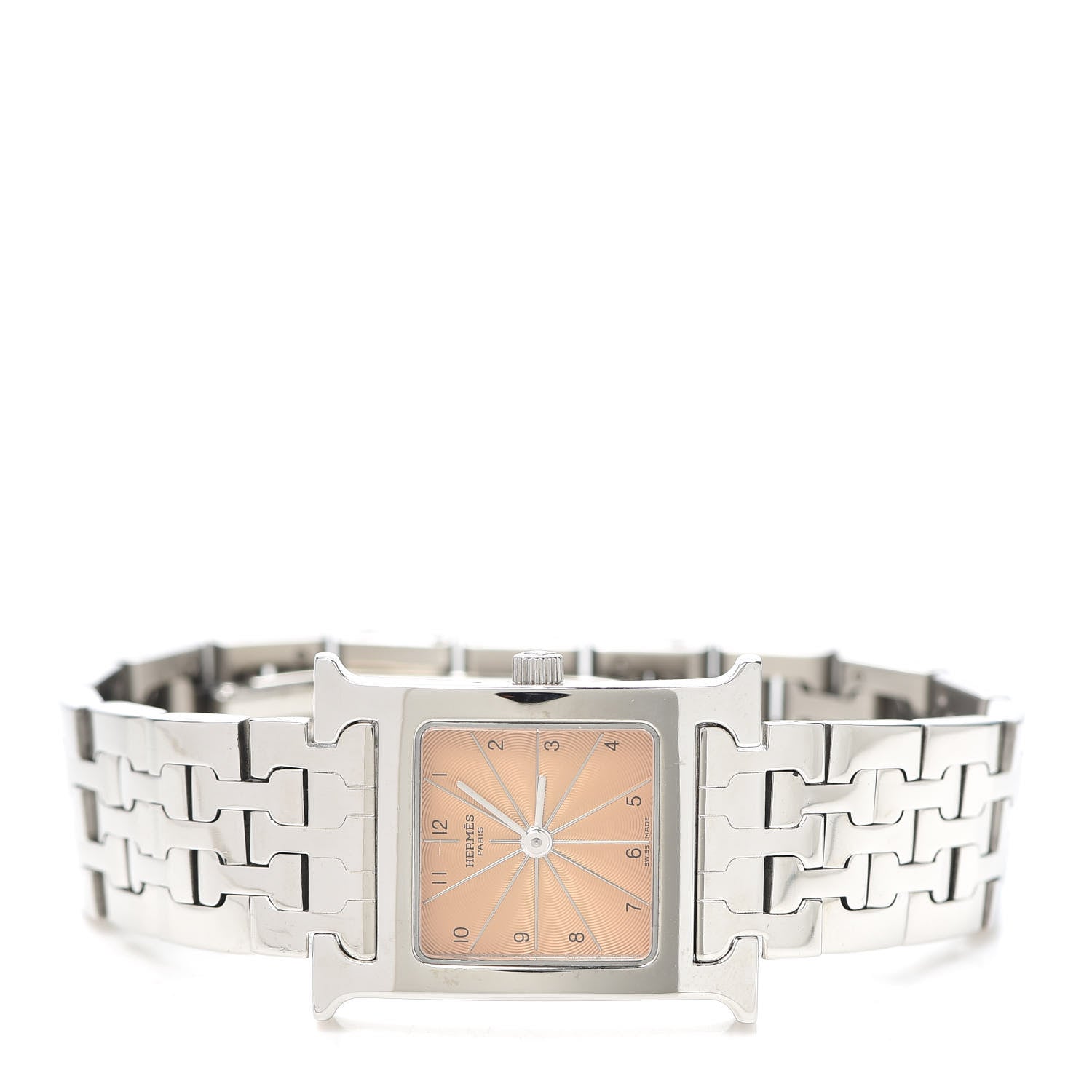 Hermes Stainless Steel 21mm Heure H Hour Quartz Watch Orange 2 of 6