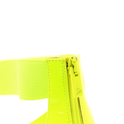 Christian Louboutin Elastic Patent Gladiapop 85 Heel Sandals 38 Fluo Yellow 9 of 12