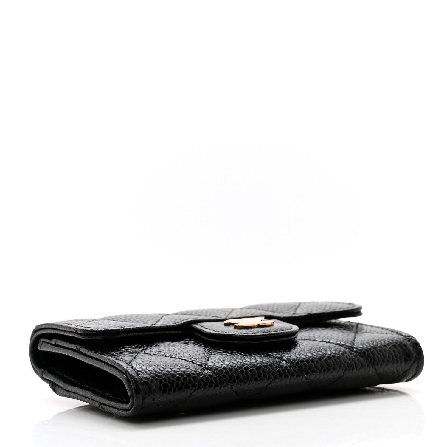 Chanel Caviar Quilted Flap Card Holder Wallet Black 4 of 9