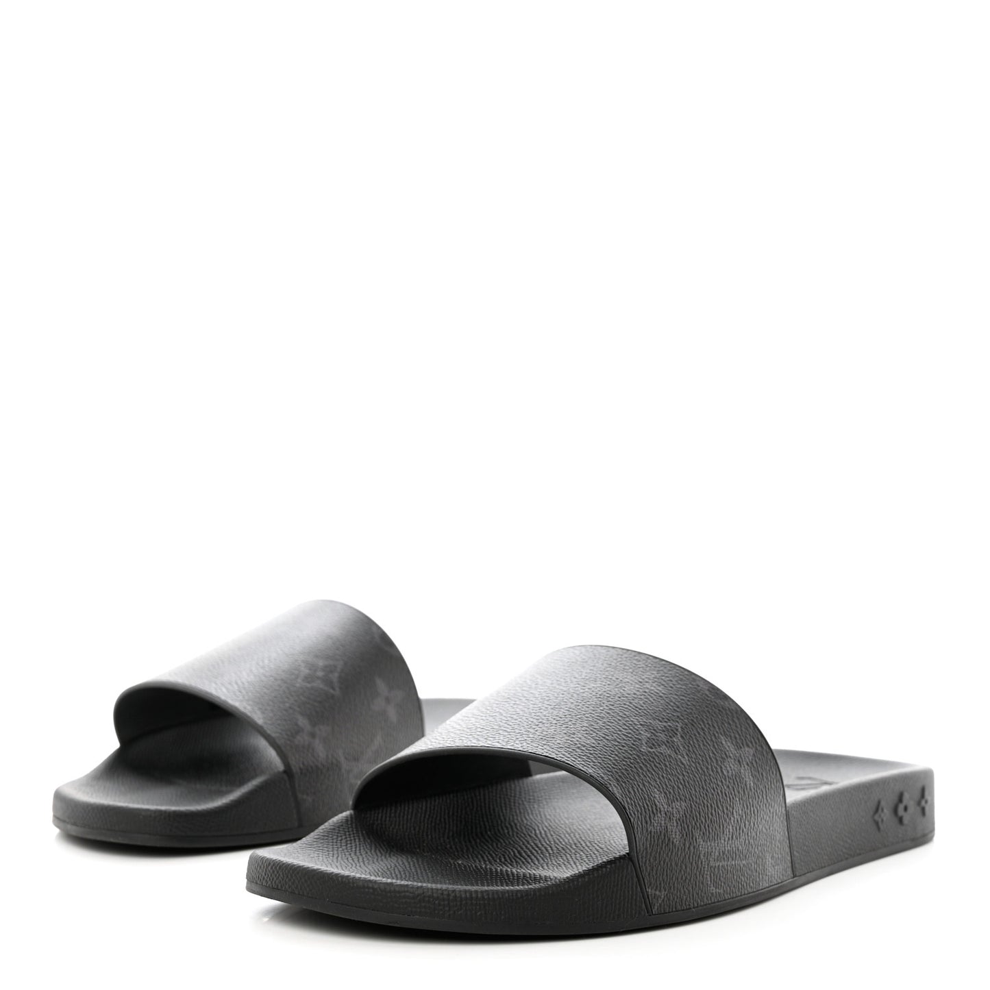 Rubber Monogram Eclipse Mens Waterfront Mules 8 Black