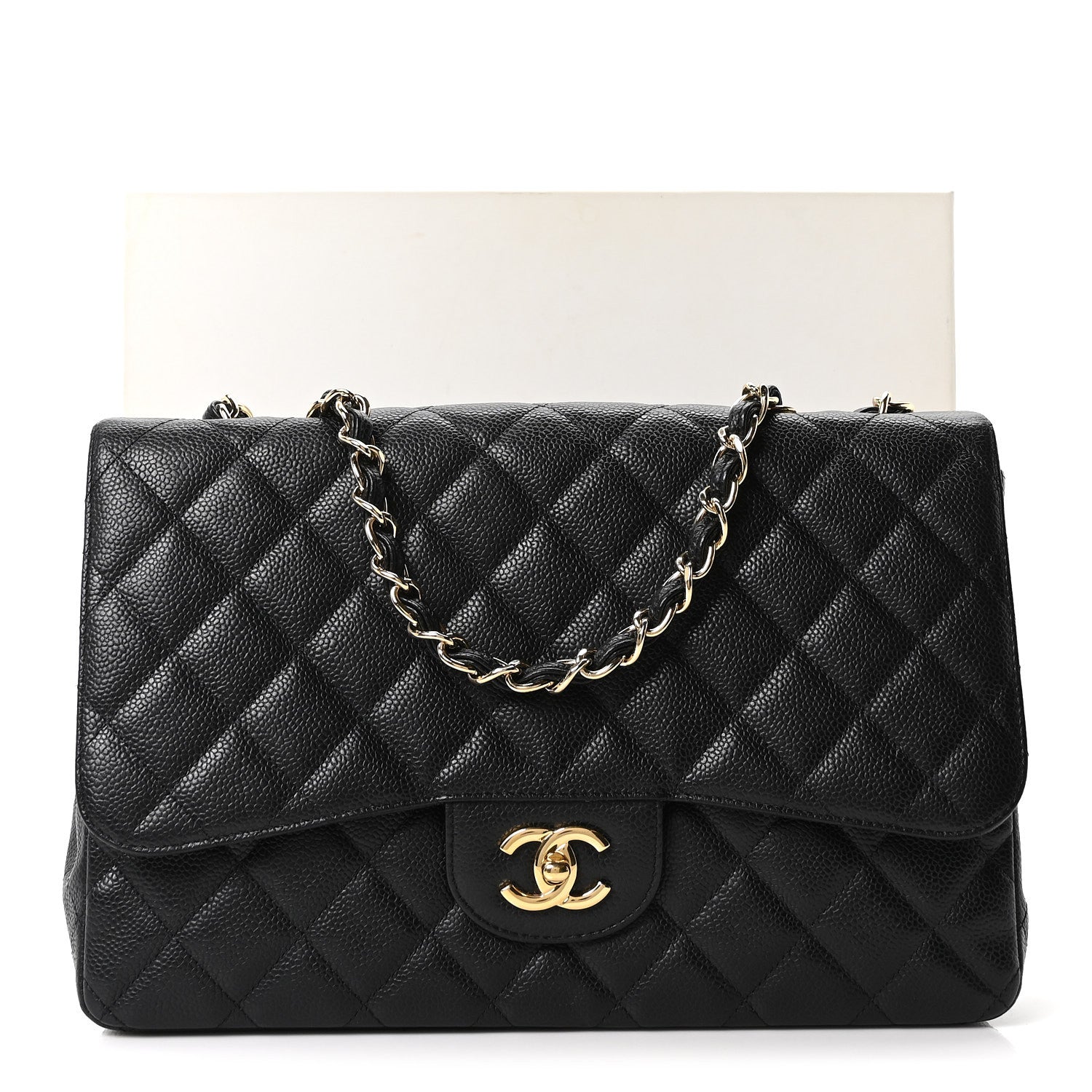 Chanel Caviar Quilted Jumbo Single Flap Black 10 of 10