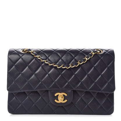 Chanel Lambskin Quilted Medium Double Flap Navy 1 of 15