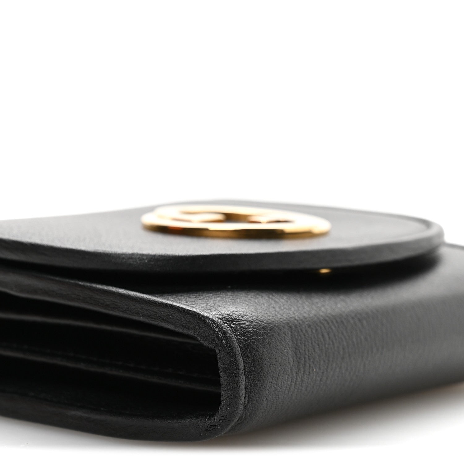 Gucci Roxy Calfskin Medium Blondie Chain Wallet Black 9 of 10