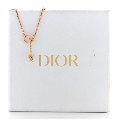 Christian Dior Metal Crystal Petit CD Necklace Rose Gold 6 of 6