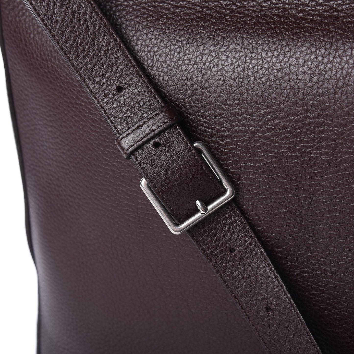 Grained Calfskin Small Kenrick Reporter Chocolate