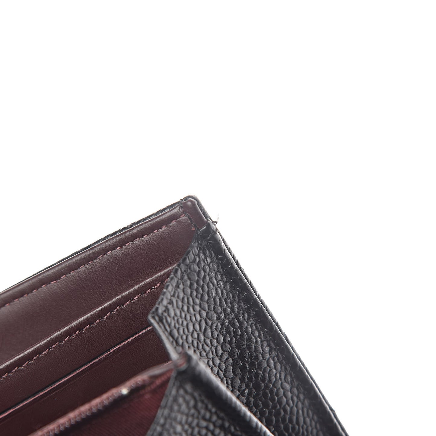 Caviar Quilted Large Gusset Flap Wallet Black