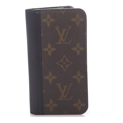 Louis Vuitton Monogram iPhone XS Folio Case Black 1 of 8
