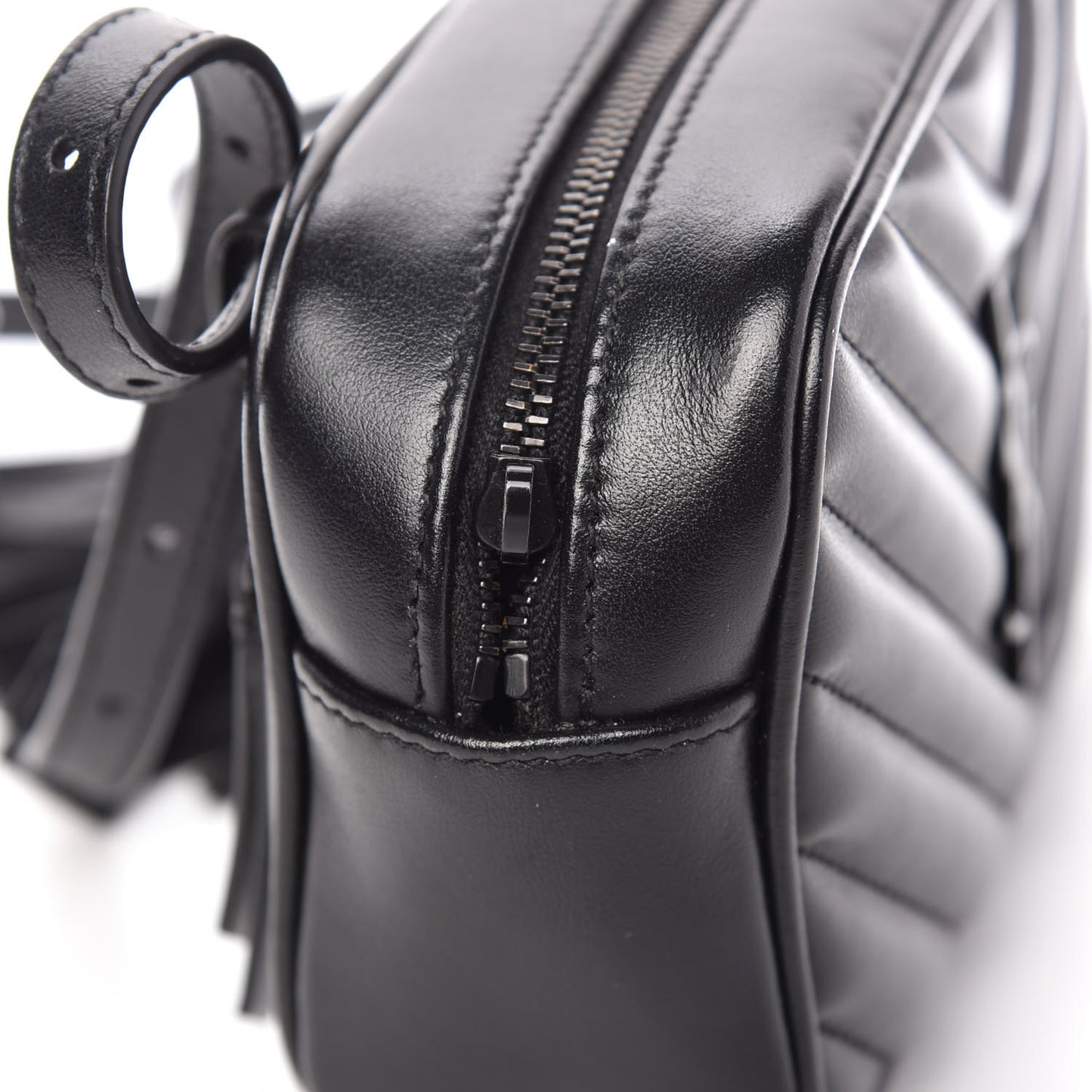 Calfskin Matelasse Monogram Lou Belt Bag Black