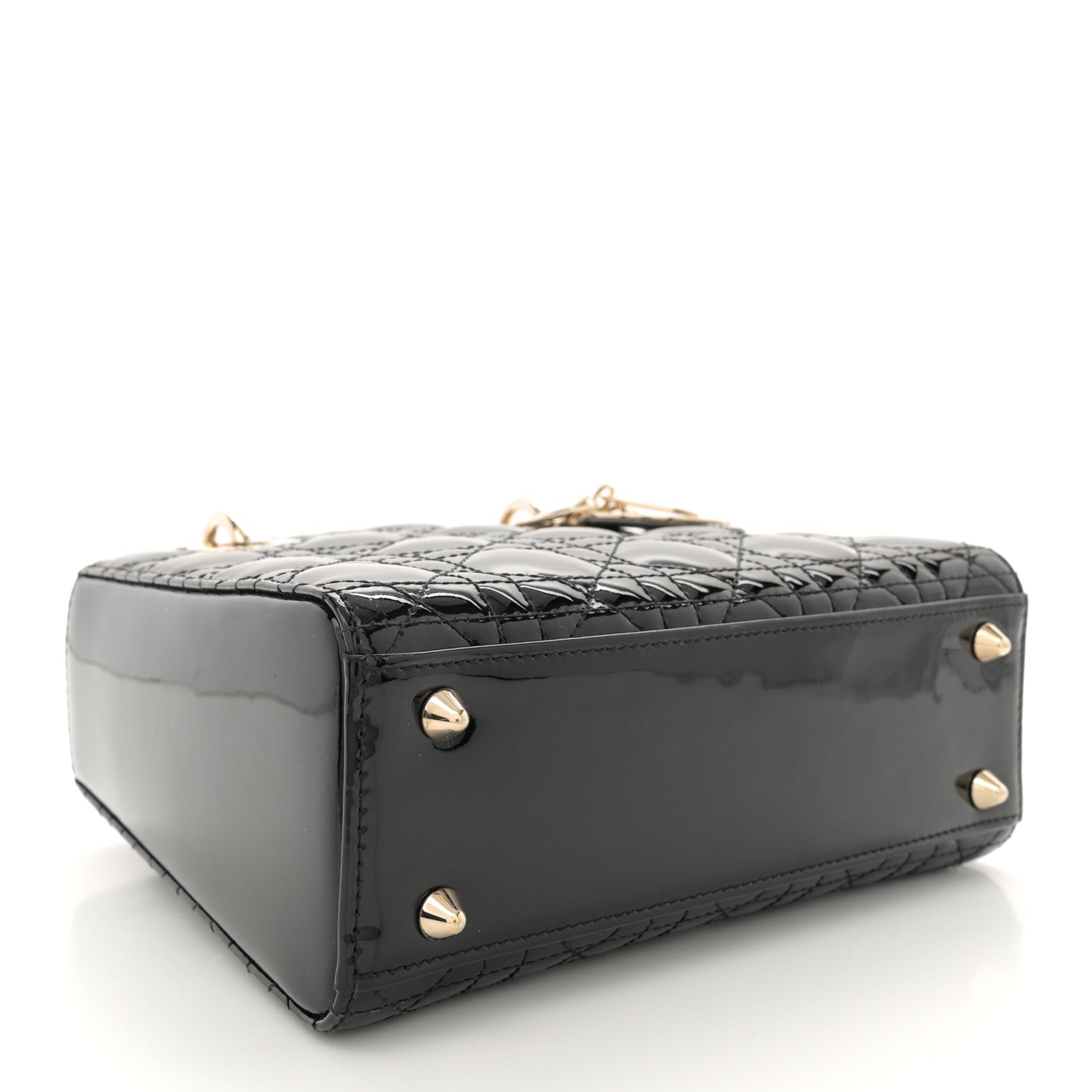 Christian Dior Patent Cannage Small Lady Dior Black 4 of 11