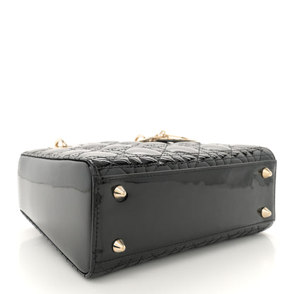Christian Dior Patent Cannage Small Lady Dior Black 4 of 11