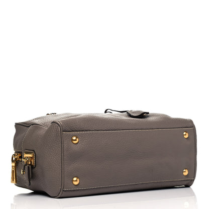 Prada Vitello Daino Chain Satchel Argilla 4 of 9