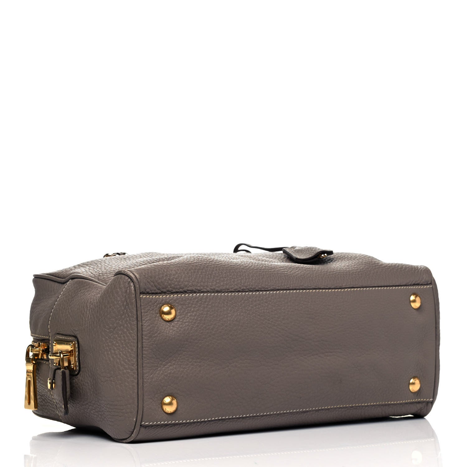 Prada Vitello Daino Chain Satchel Argilla 4 of 9