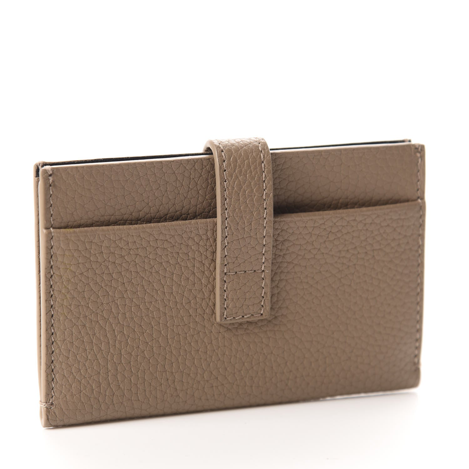 Saint Laurent Grained Calfskin Sac De Jour Card Case Light Taupe 3 of 6