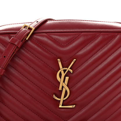Saint Laurent Calfskin Matelasse Monogram Lou Camera Bag Rouge Eros 10 of 17