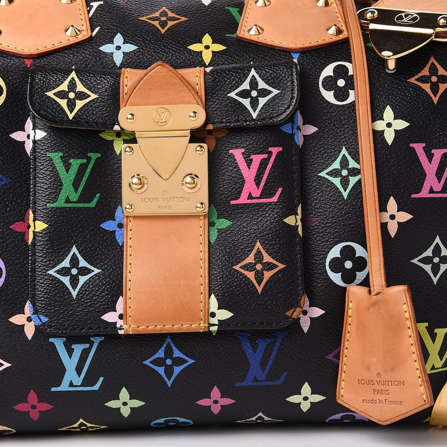 Louis Vuitton Monogram Multicolor Speedy 30 Black 9 of 10
