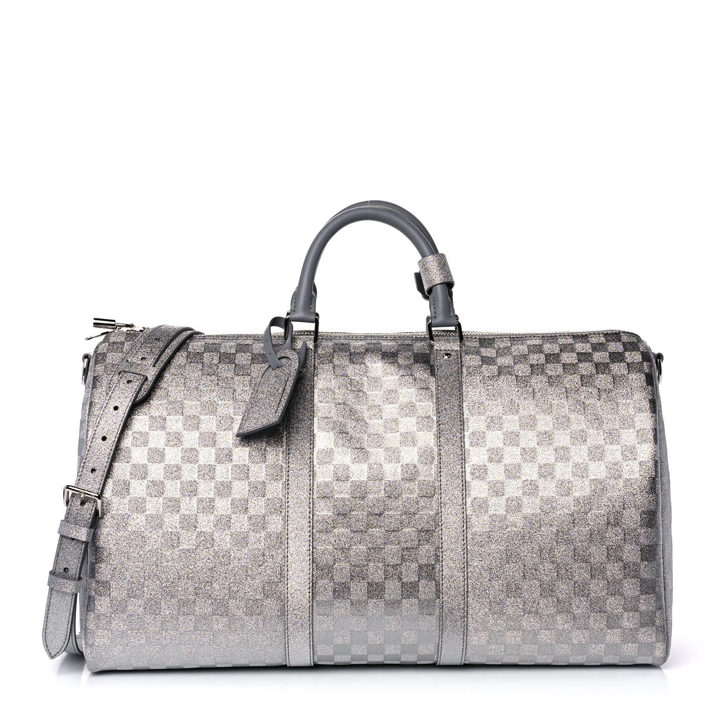 Damier Glitter Keepall Bandouliere 50 Silver