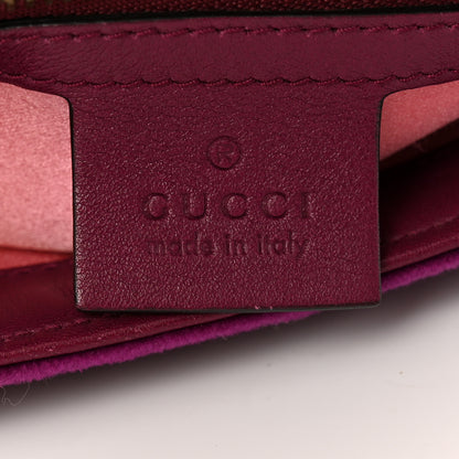 Gucci Velvet Matelasse Small GG Marmont Shoulder Bag Fuchsia Violet Cyclamen 6 of 14