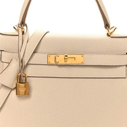 Hermes Togo Kelly Retourne 28 Craie 8 of 10