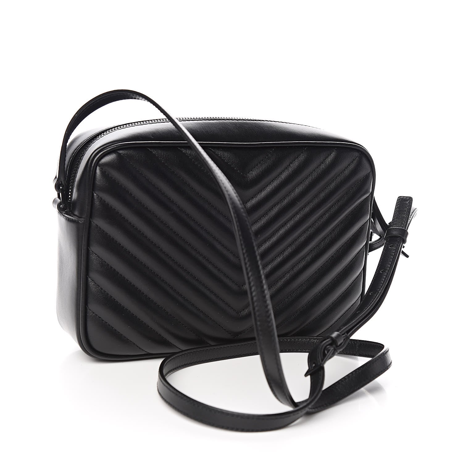 Saint Laurent Calfskin Matelasse Monogram Lou Camera Bag Black 3 of 10