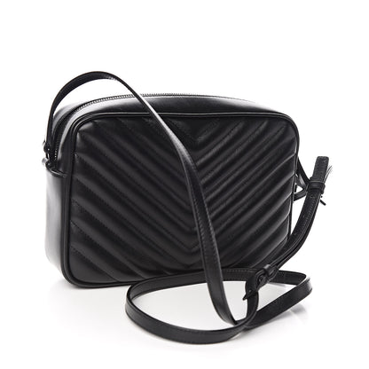 Saint Laurent Calfskin Matelasse Monogram Lou Camera Bag Black 3 of 10