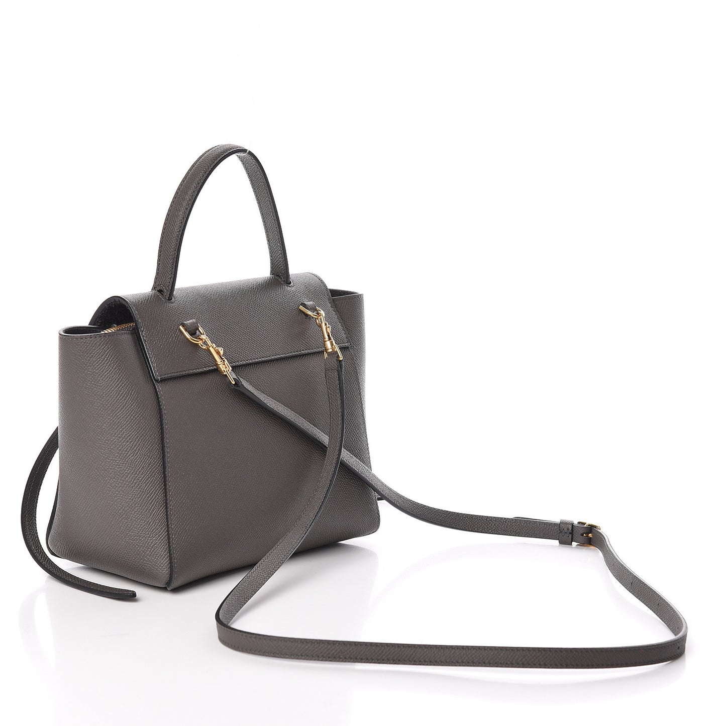 Grained Calfskin Nano Belt Bag Grey