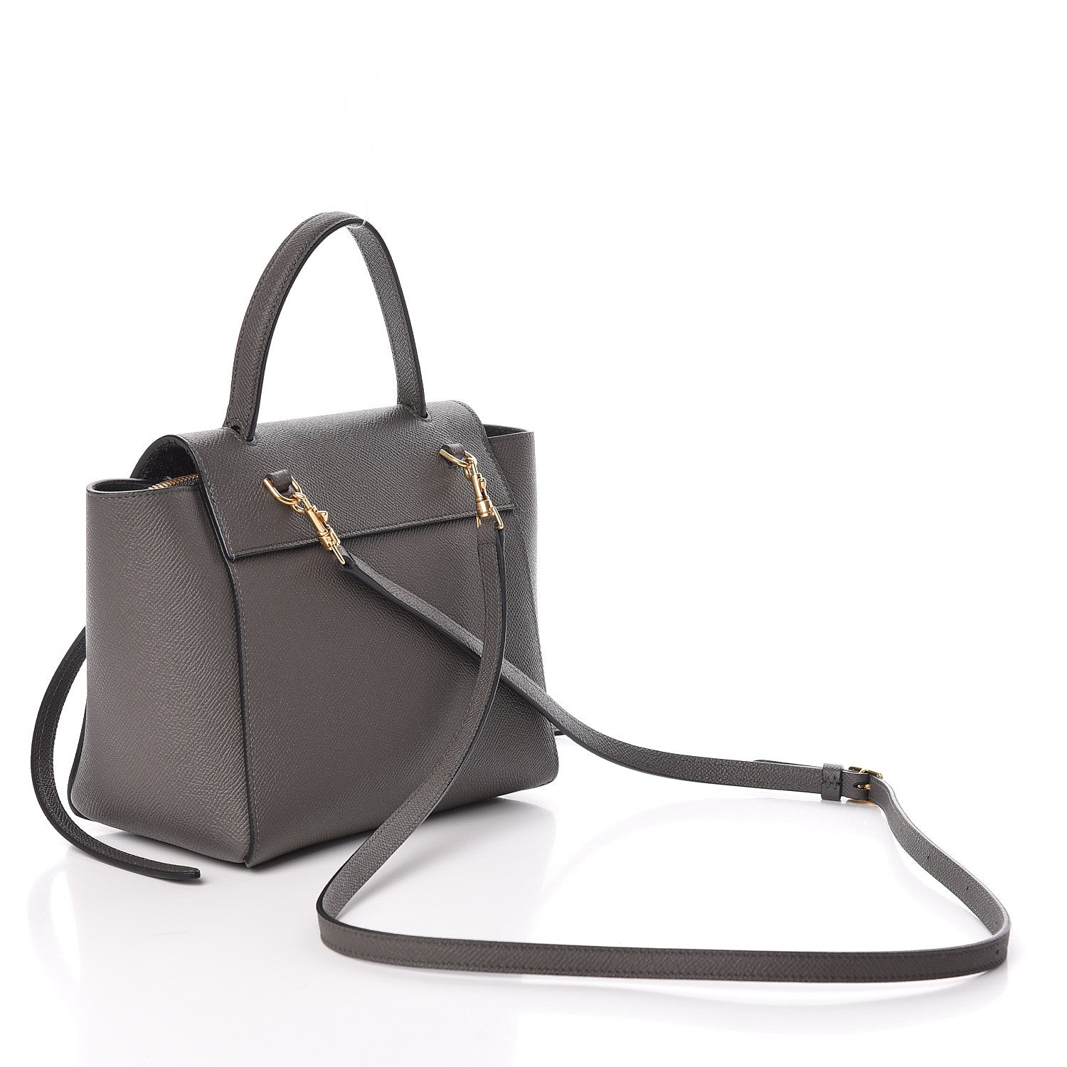 Celine Grained Calfskin Nano Belt Bag Grey 3 of 9