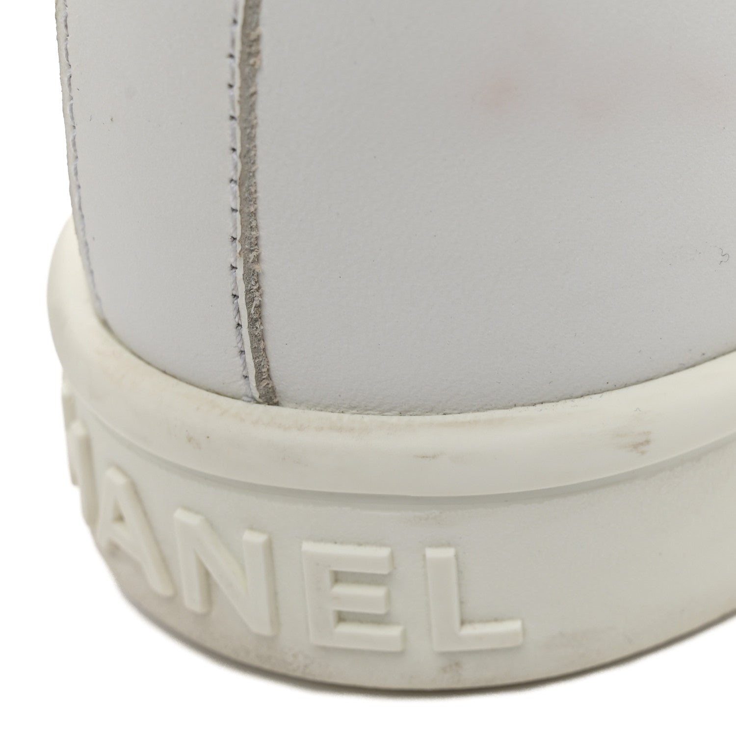 Chanel Calfskin CC Womens Sneakers 38.5 White 39.5 White 11 of 12
