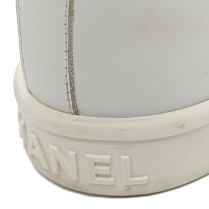 Chanel Calfskin CC Womens Sneakers 38.5 White 39.5 White 11 of 12