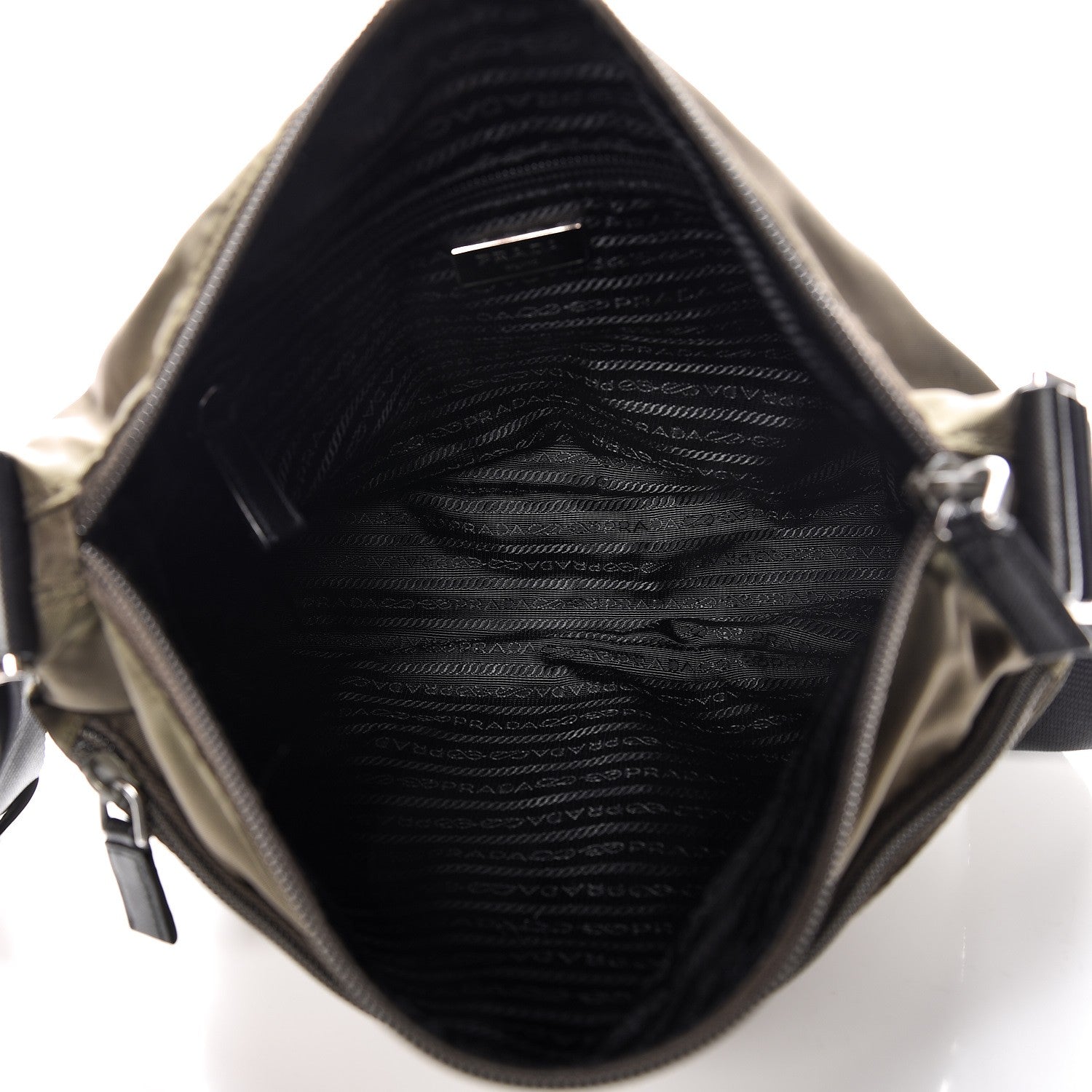 Prada Nylon Vela Flat Messenger Bag Mimetico 7 of 8