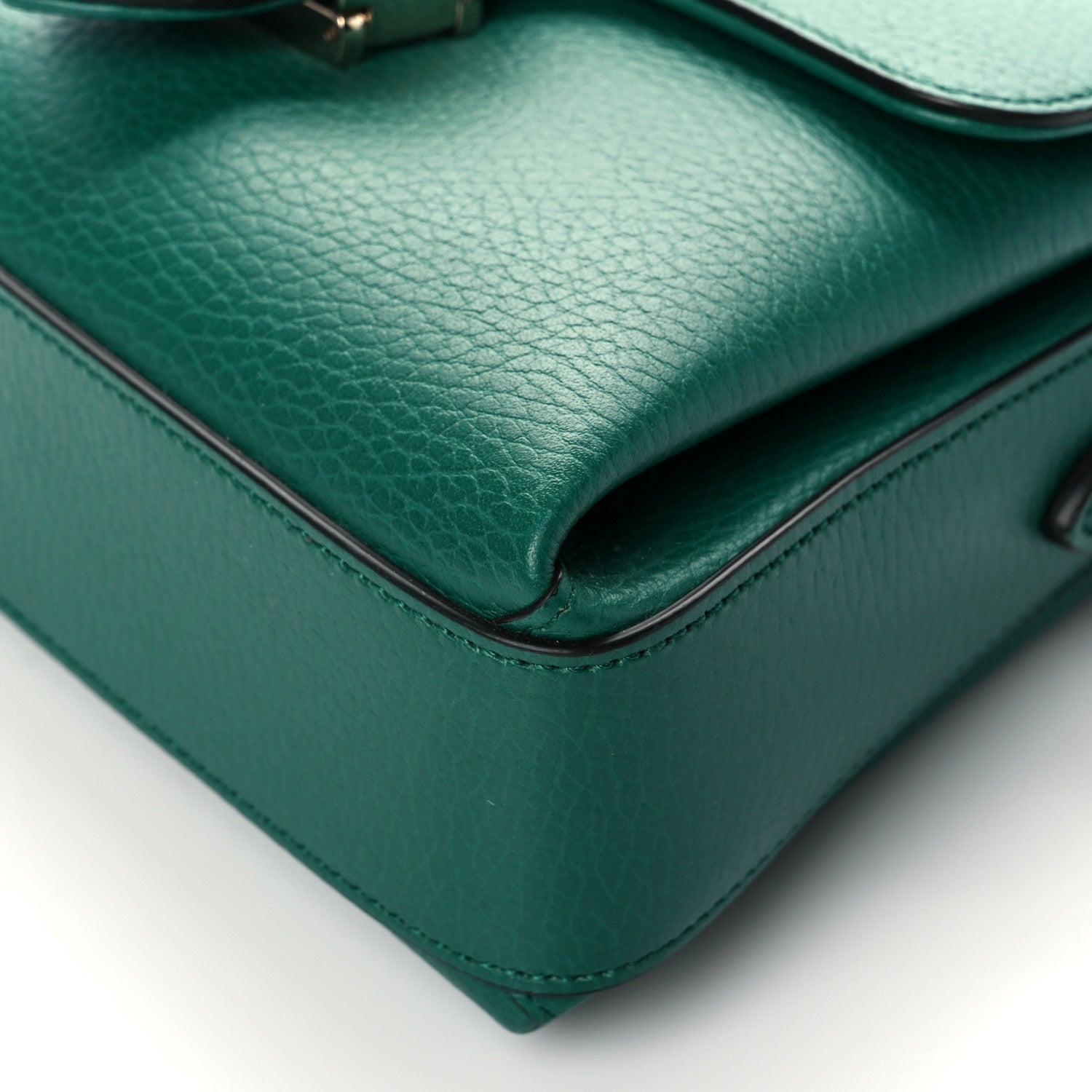 Gucci Dollar Calfskin Interlocking G Crossbody Bag Emerald 11 of 11