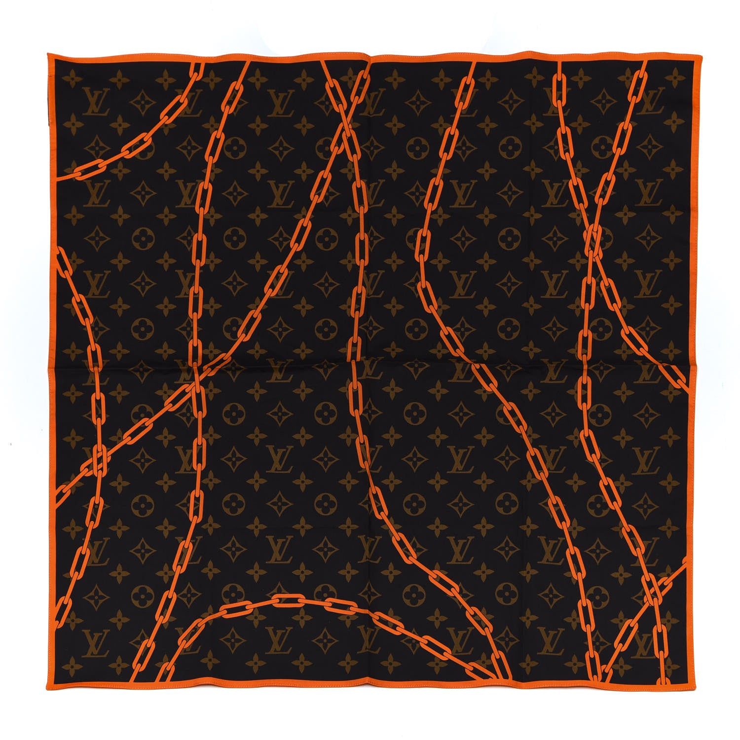 Louis Vuitton Cotton Monogram Solar Ray Bandana Scarf Orange 1 of 3