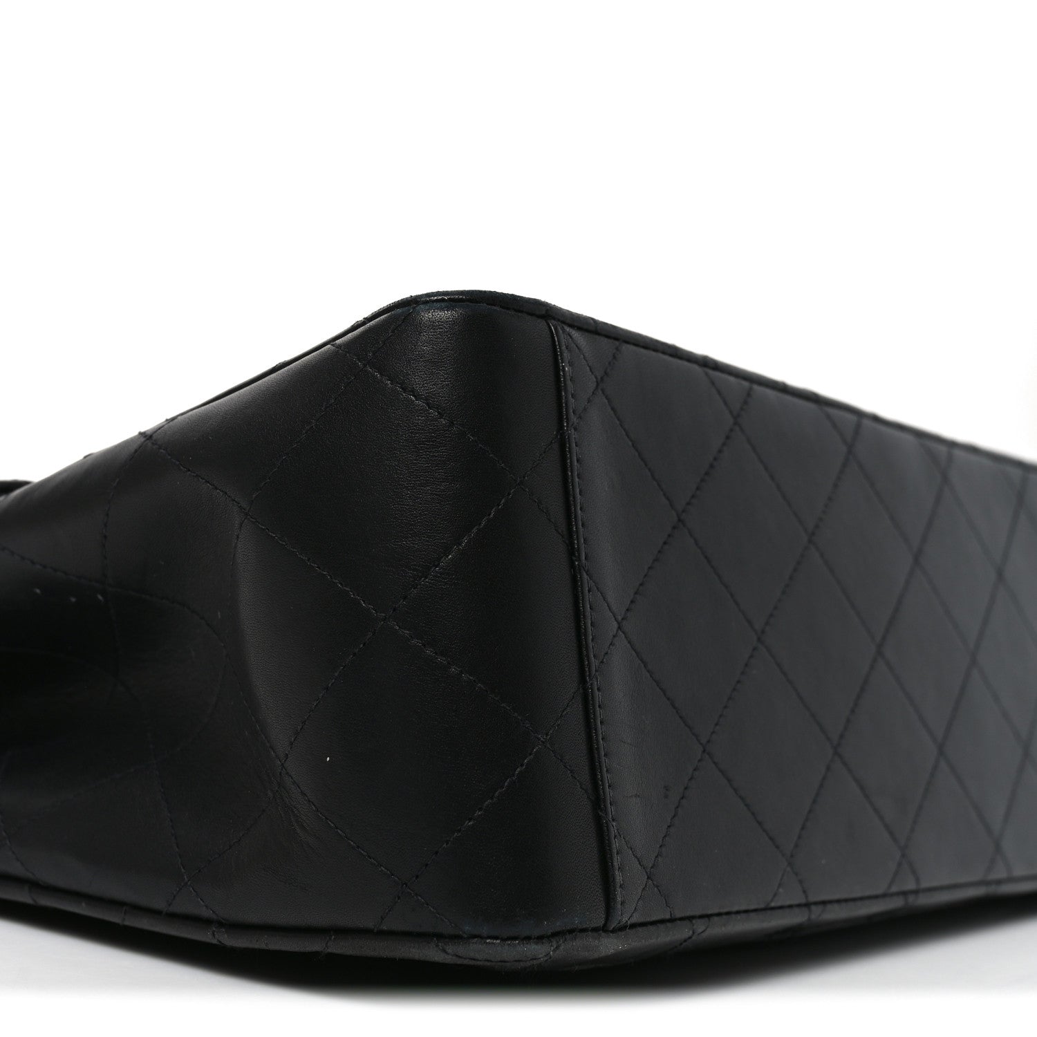 Chanel Lambskin Quilted XL Jumbo Single Flap Black 9 of 10
