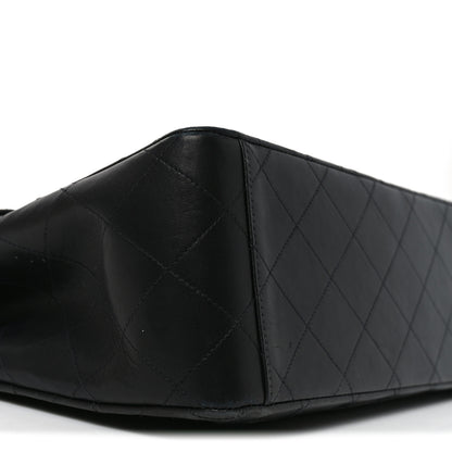 Chanel Lambskin Quilted XL Jumbo Single Flap Black 9 of 10