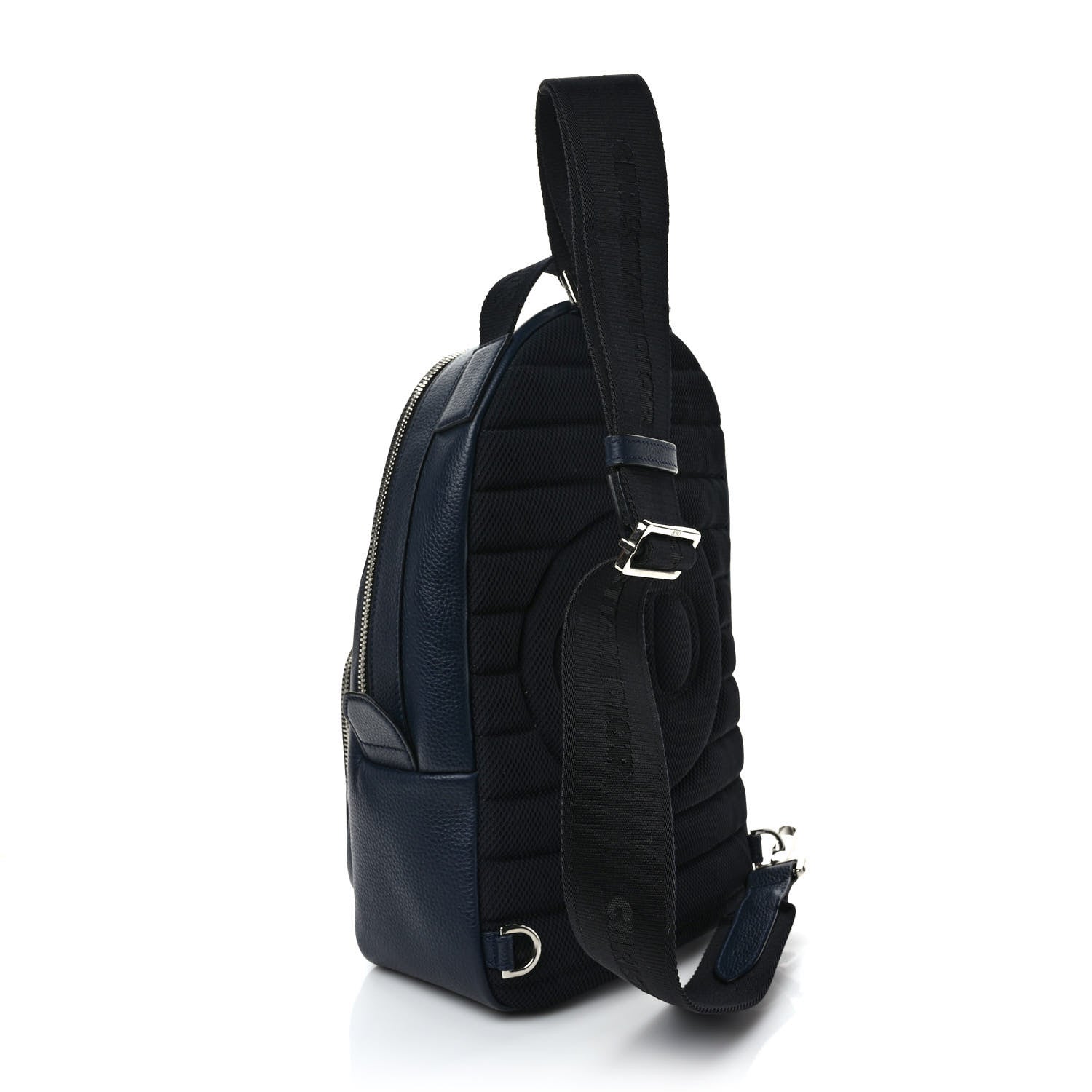Christian Dior X SHAWN STUSSY Grained Calfskin Ox Head Crossbody Backpack Navy Blue 3 of 8